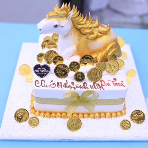 BCG123 530K - Bánh sinh nhật tuổi Ngọ, Bánh kem hình con Ngựa