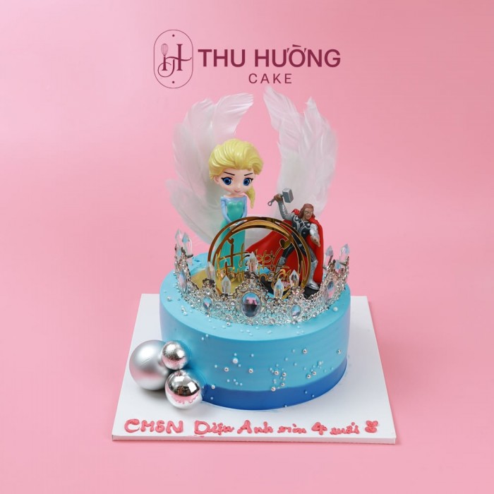Bánh sinh nhật công chúa Elsa và siêu anh hùng