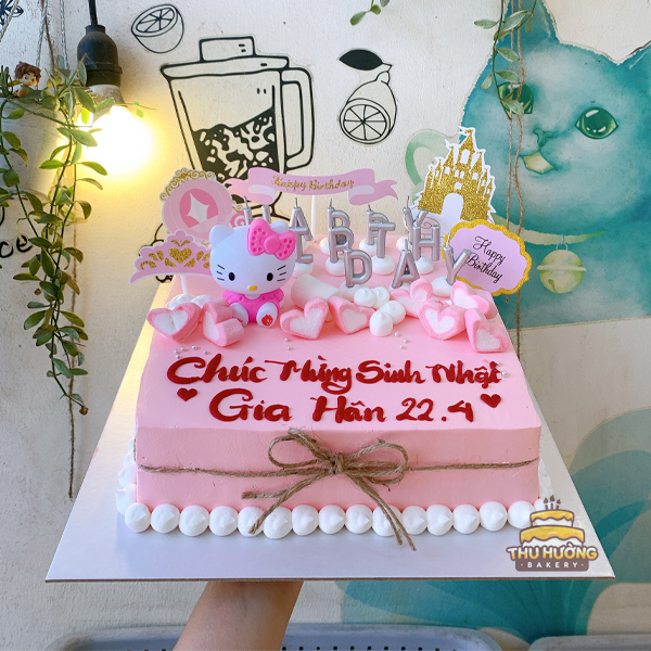 Bánh sinh nhật hello kitty cho bé gái