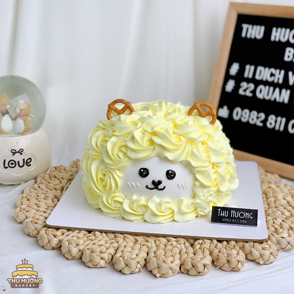 Bánh sinh nhật hình con cừu cute