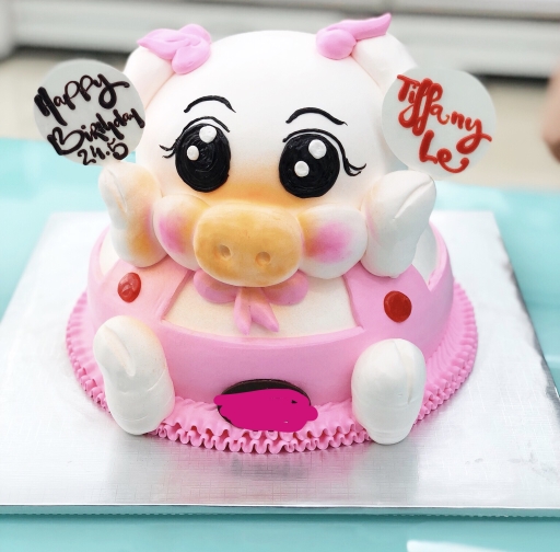 Bánh sinh nhật hình con lợn 3D siêu đáng yêu