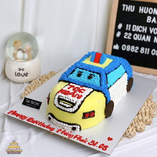 Bánh sinh nhật hình ô tô cảnh sát