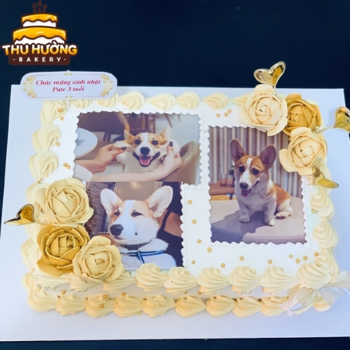 Bánh sinh nhật in hình cún cưng