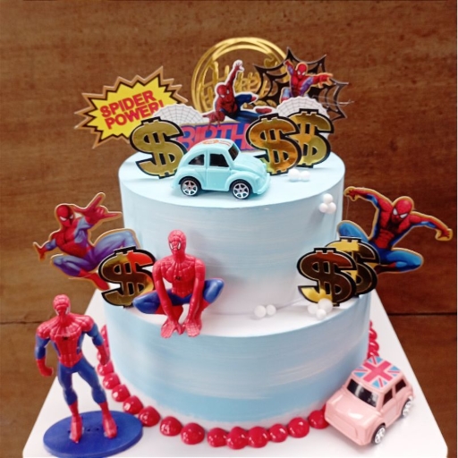 Bánh sinh nhật siêu nhân 2 tầng siêu nhân nhện