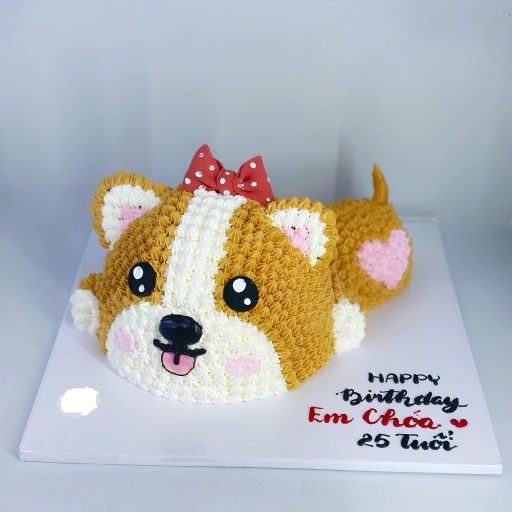 Bánh sinh nhật tạo hình chú chó dễ thương