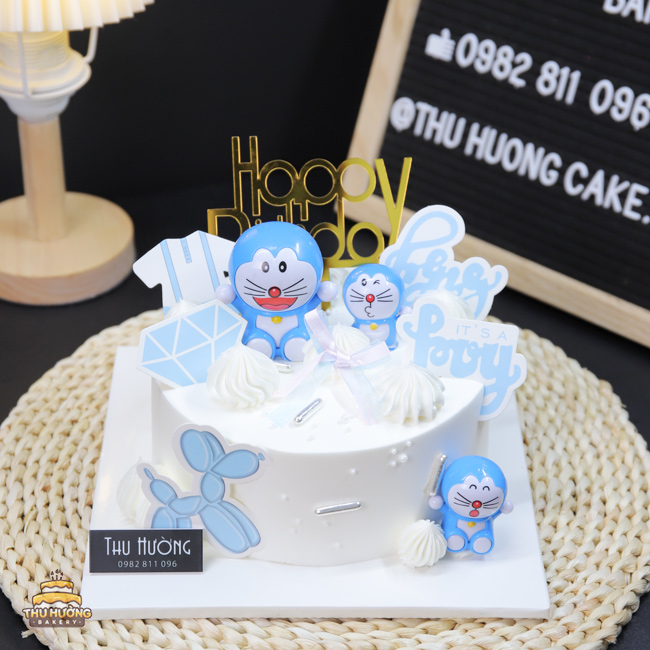 Bánh sinh nhật trang trí doremon dễ thương