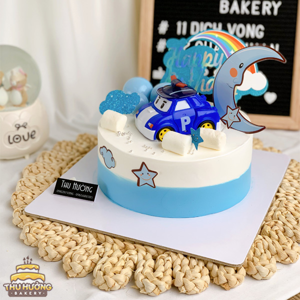 Bánh sinh nhật cho bé trai tạo hình chú cún với khung cảnh 7 sắc cầu vồng  (Mẫu 52561) - FRIENDSHIP CAKES & GIFT