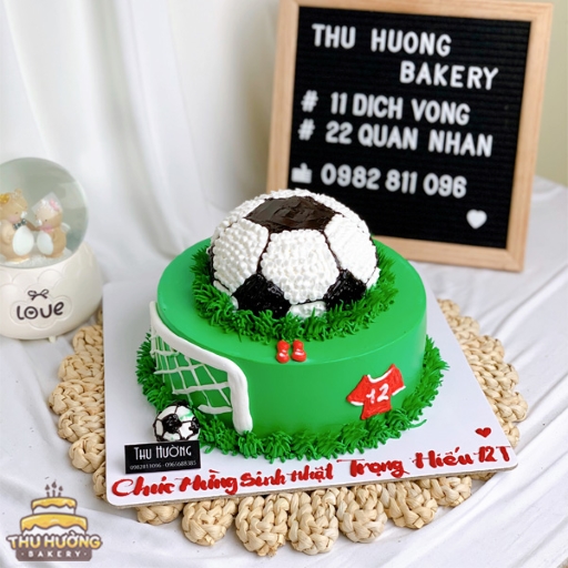 Chiếc bánh sinh nhật mô hình quả bóng đá sáng tạo
