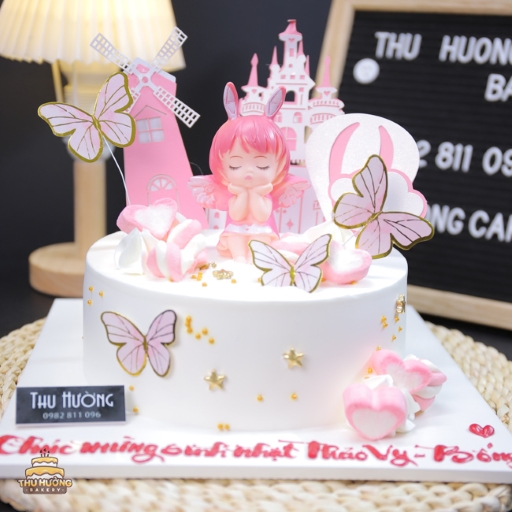 Bánh kem sinh nhật tạo hình 3d công chúa nhỏ mừng đầy tháng bé gái | Bánh  Kem Ngộ Nghĩnh