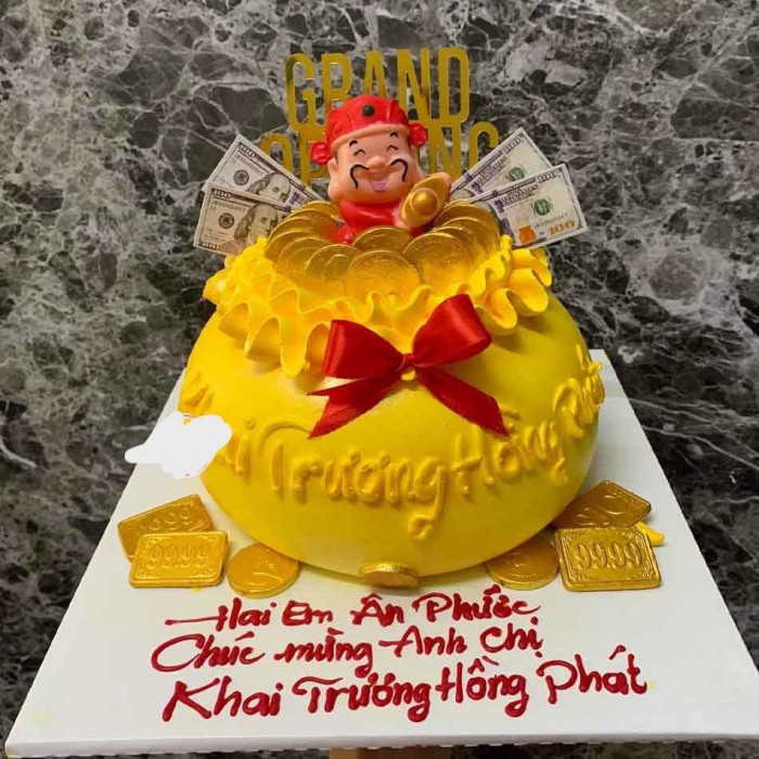 Mẫu bánh kem khai trương hồng phát