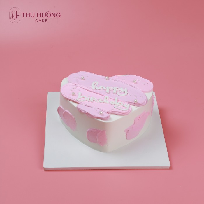 Mẫu bánh sinh nhật màu hồng tặng người yêu