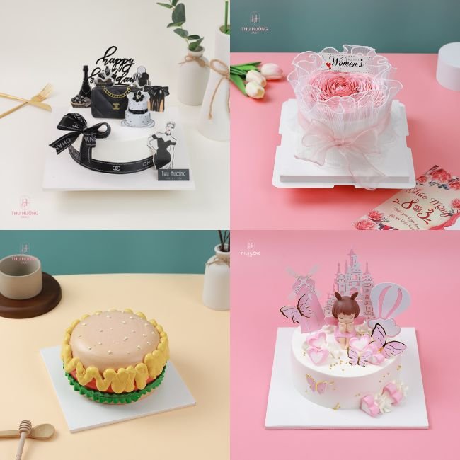 Nhiều mẫu bánh sinh nhật đa dạng