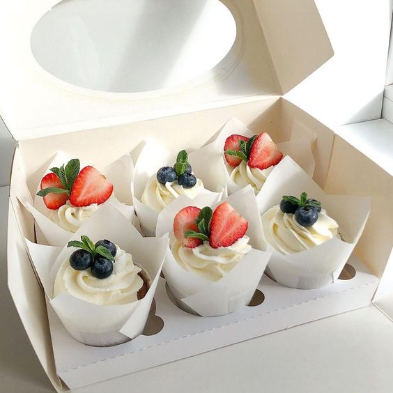 Set 6 cái bánh cupcake sinh nhật đẹp