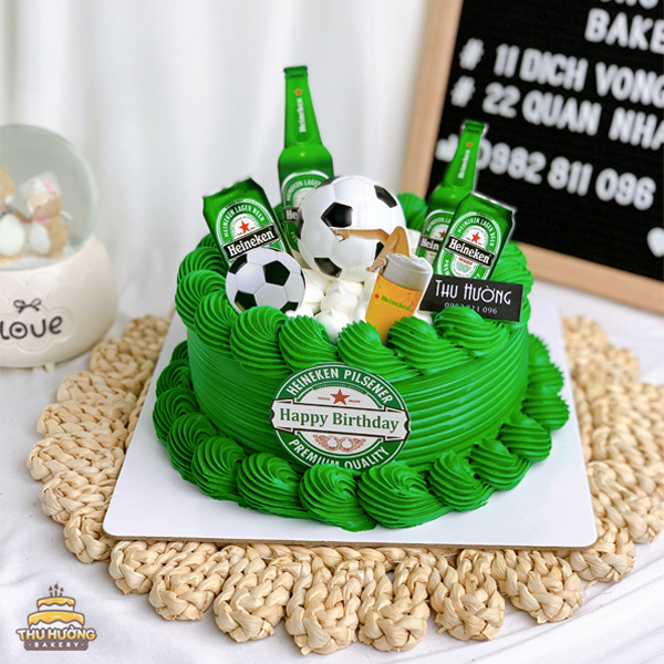 Tham khảo những hình ảnh bánh kem bia heineken đẹp