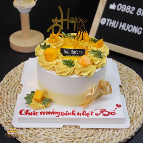 Bánh sinh nhật mini vị xoài đẹp