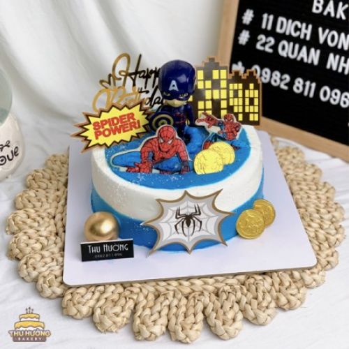 Bánh sinh nhật người nhện siêu nhân Spiderman đẹp nhất cùng các siêu anh  hùng 7905 - Bánh sinh nhật, kỷ niệm