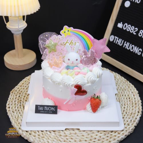 Bánh sinh nhật thỏ trắng đẹp
