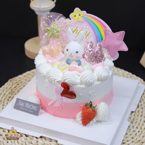 Bánh sinh nhật thỏ trắng đẹp -2