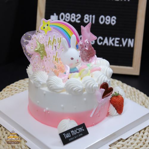 Bánh sinh nhật thỏ trắng đẹp -3