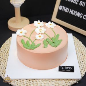 Bánh sinh nhật hoa kem ton nâu