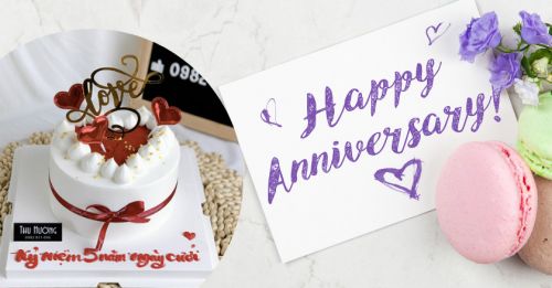 Mẫu bánh kem happy anniversary đẹp, lý tưởng dành cho các cặp đôi