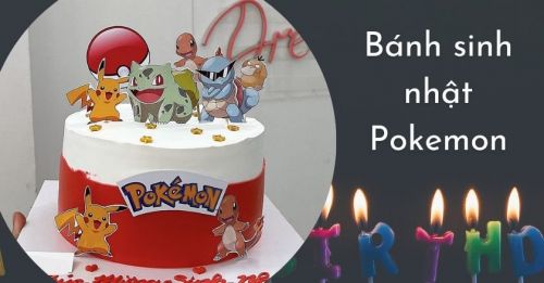 Mẫu bánh sinh nhật Pokemon huyền thoại ngộ nghĩnh, đáng yêu