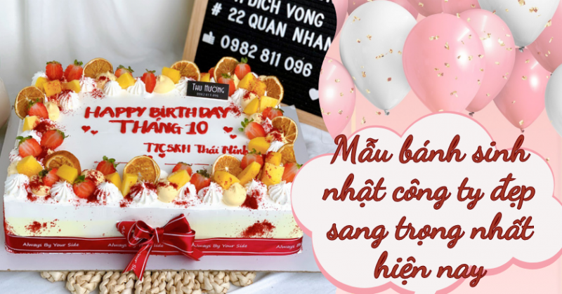 Bánh lớn in hình sinh nhật công ty - Tiệm bánh MiaCake Đà Nẵng