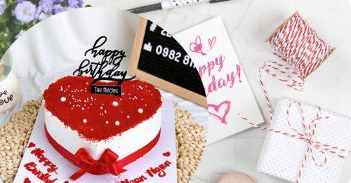 Những mẫu bánh sinh nhật trái tim đỏ lãng mạn tặng người yêu